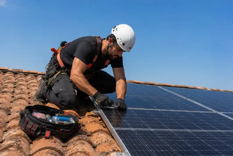 Maintenance et monitoring de panneaux solaires à Faux
